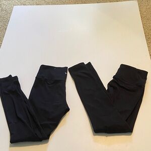 2 Pack Black Leggings S and XS
